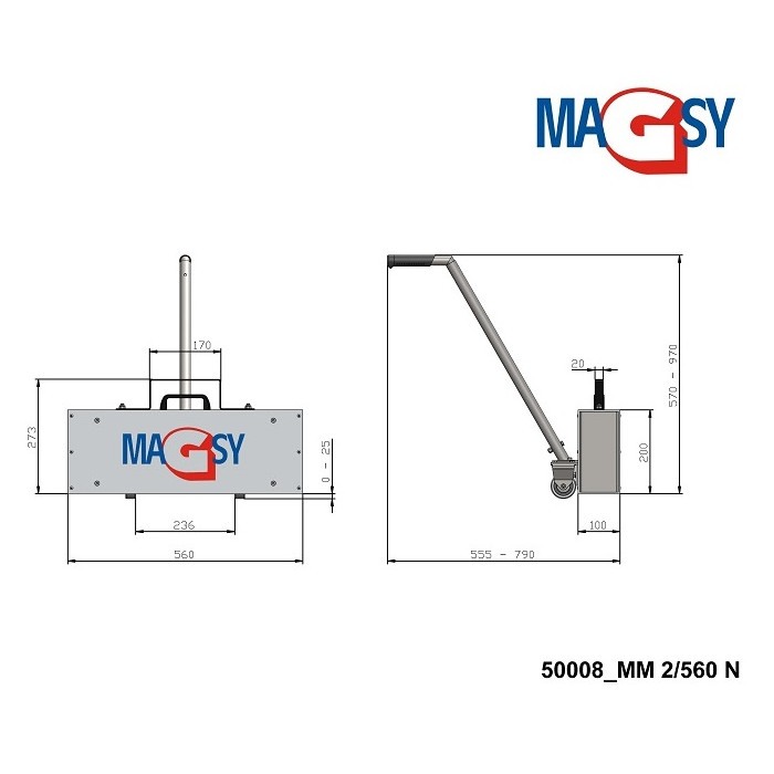 Mătură magnetică cu magneți de neodim - model 2 [3]