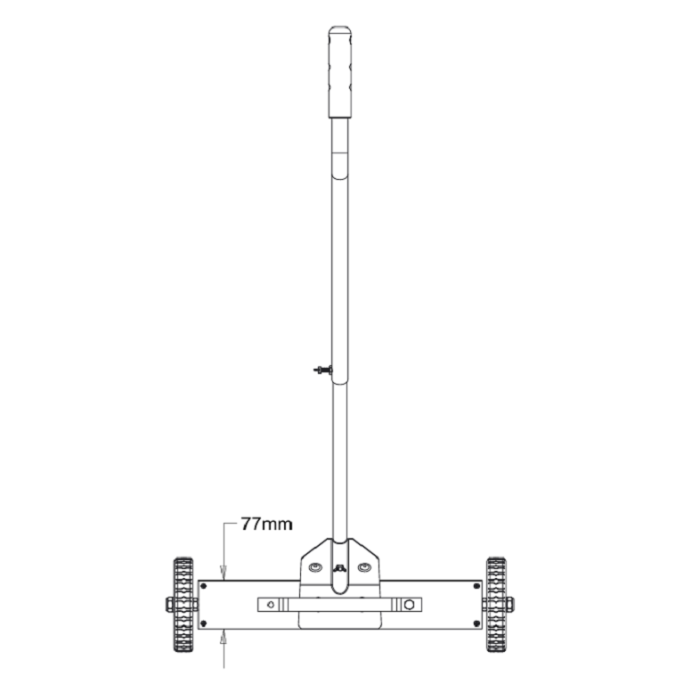 Mătură magnetică, lățime 600 mm, magneți din ferită [8]