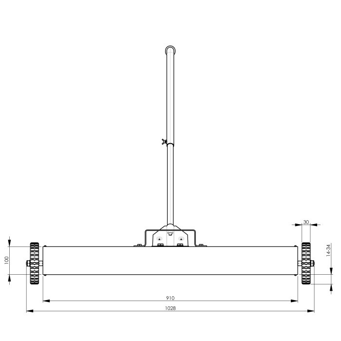 Mătură magnetică, lățime 90 cm, magneți de ferită [2]