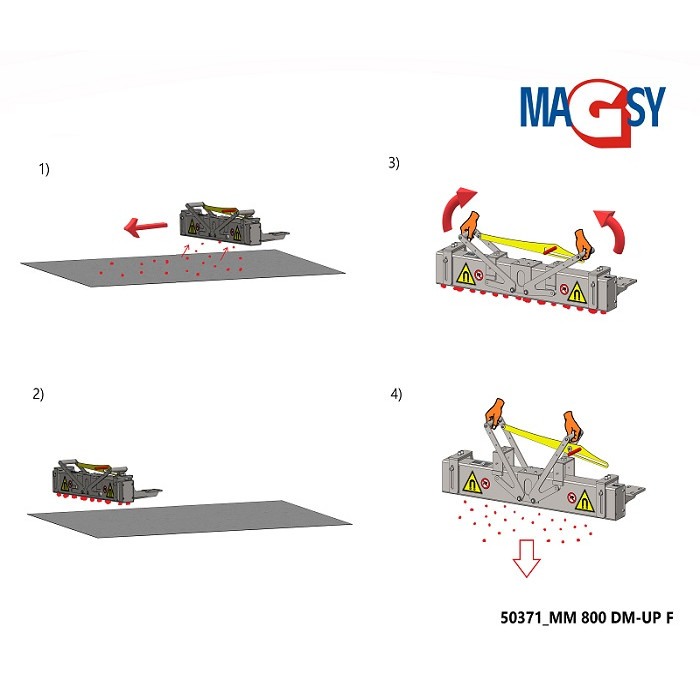 Mătură magnetică pentru cărucioare de curățenie MM 800 DM-UP F [2]