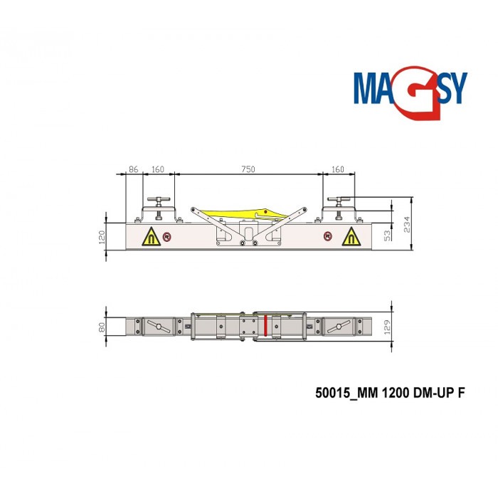 Mătură magnetică pentru stivuitor MM 1200 DM-UP F [4]
