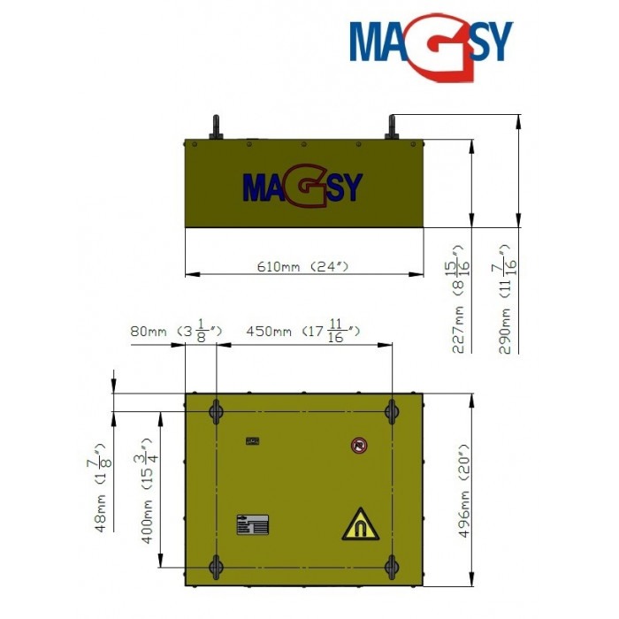 Placă magnetică MD modelul 1 - 610x496x227 F [4]