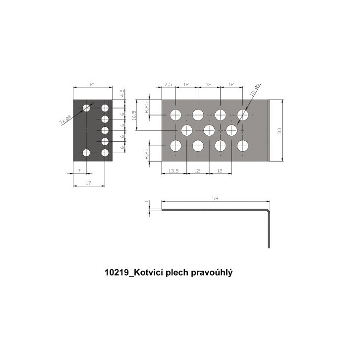 Plăcuță ancorare în unghi drept [2]