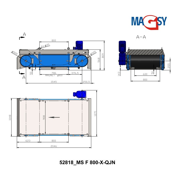 Separator magnetic de deasupra transportorului cu bandă MSF [3]