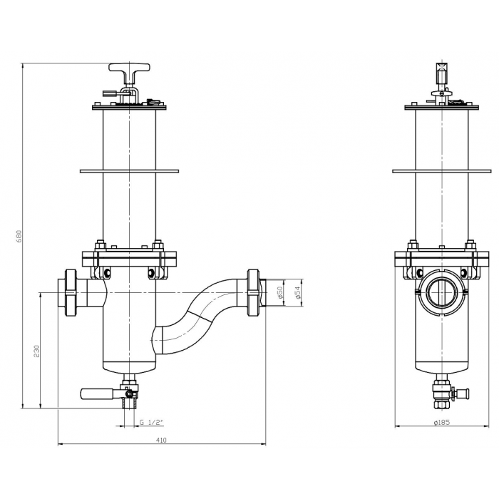 Separator magnetic lichide MF 50/1-UP-S6-N-6-80-S-P [2]