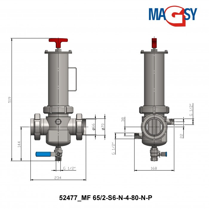 Separator magnetic lichide MF 65/2-S6-N-4-80-N-P [2]
