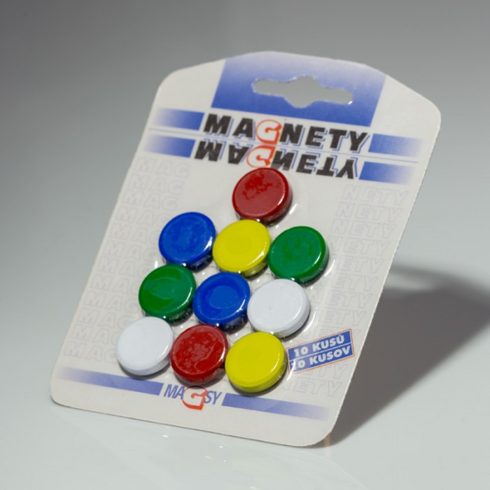 Set magneți colorați ambalați diam.20x5 amestecate [2]
