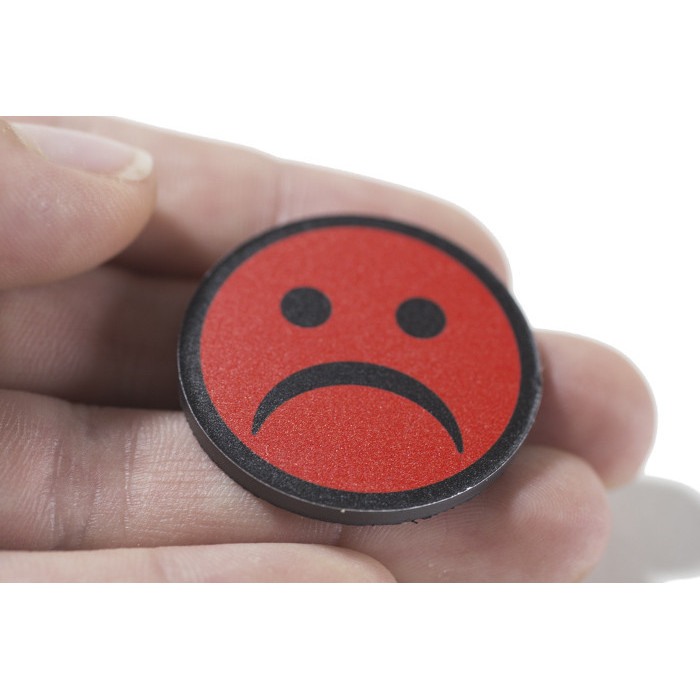 Smiley magnetic diam. 30 mm roșu [2]