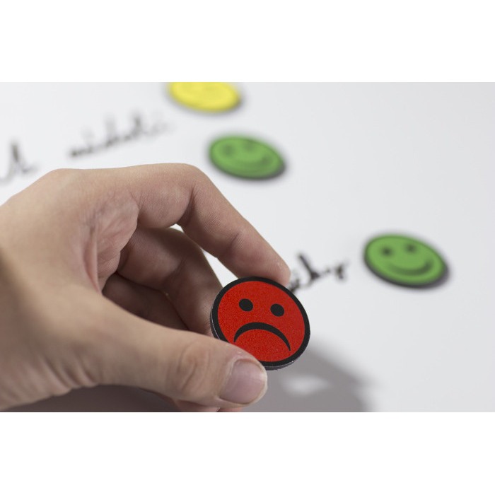 Smiley magnetic diam. 30 mm roșu [3]