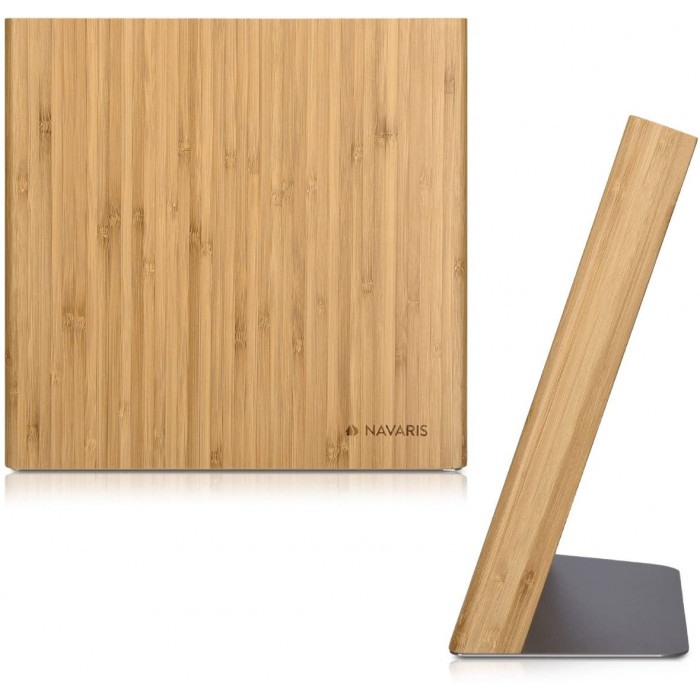 Suport magnetic pentru cuțite, din lemn de bambus – fără cuțite, 23 x 22,5 cm, adâncime 12 cm [4]