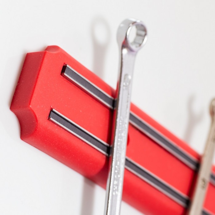 Suport magnetic pentru cuțite și ustensile de bucătărie, lungime 38 cm - roșu [2]