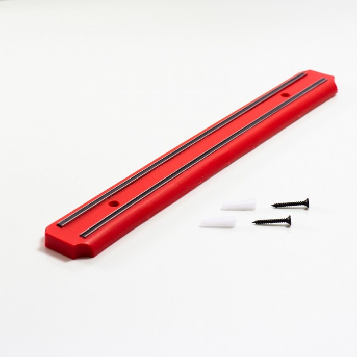 Suport magnetic pentru cuțite și ustensile de bucătărie, lungime 38 cm - roșu [3]