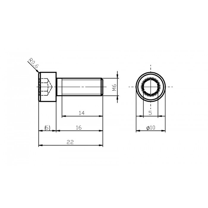 Șurub din oțel inoxidabil M6x16 / inbus [2]