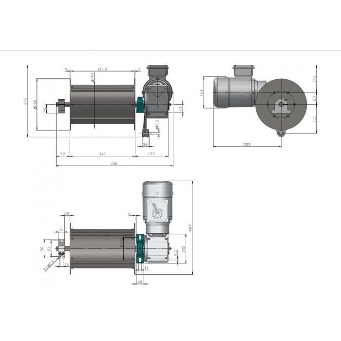 Tambur magnetic MB 204x340/300 F-MODEL 1 [19]