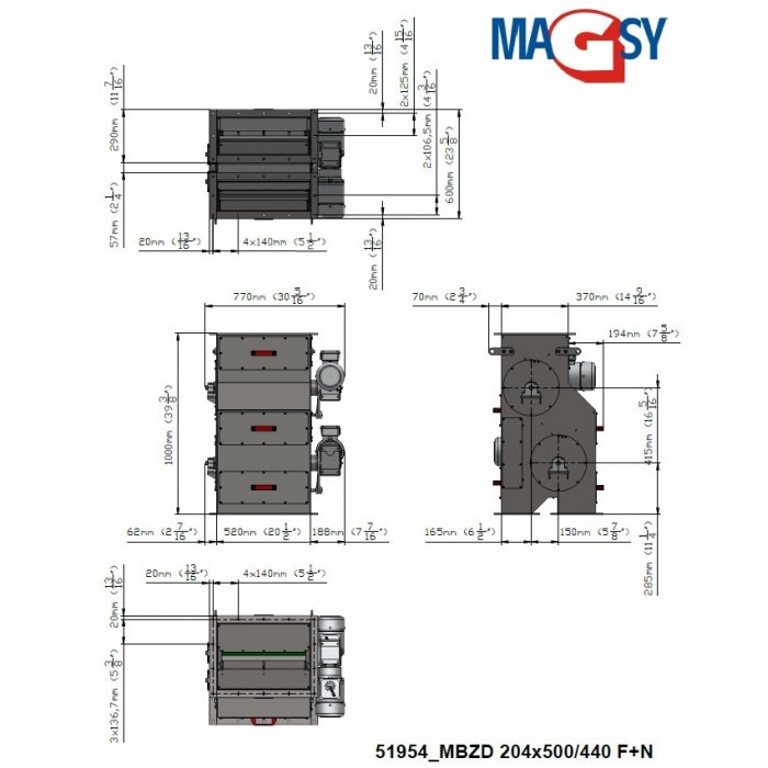 Tambur magnetic MBZ 204x500/400 F+N [4]