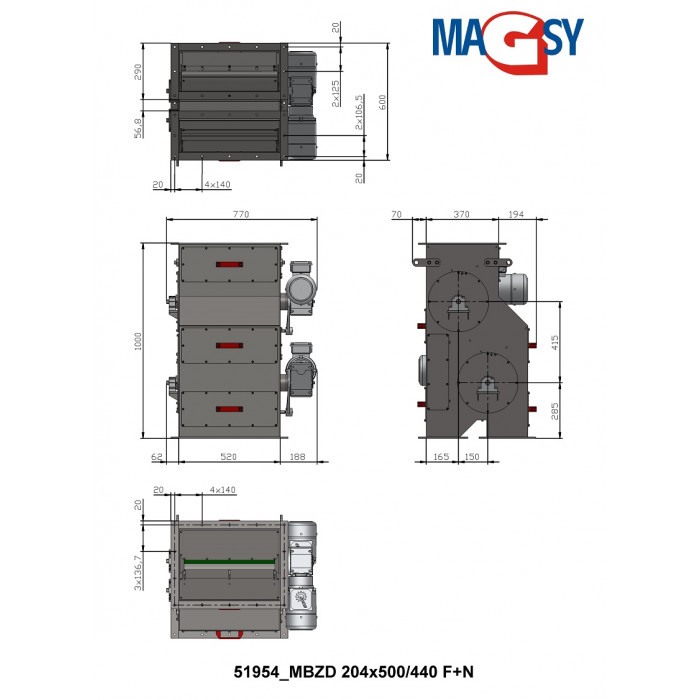 Tambur magnetic MBZ 204x500/400 F+N [6]