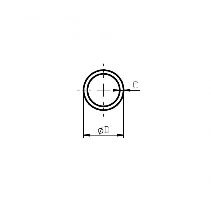 Țeavă inox diam. 133x4 mm, lungime 0,5 m, sudată -1.4301 [2]