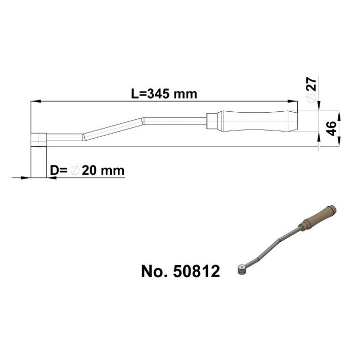 Tijă cu magne diam. 20x6 mm temperatura suportată max. 350 °C [3]
