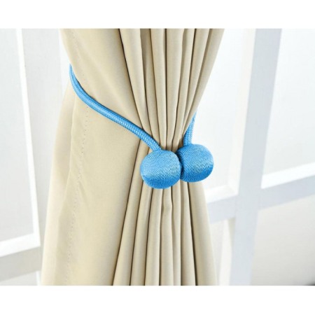 Agrafă magnetică pentru draperii, set de 2 bucăți - albastru deschis [1]
