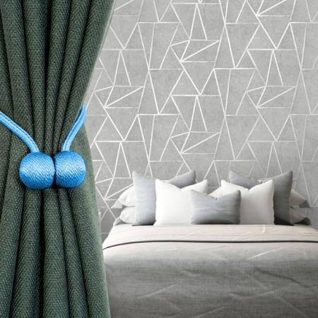 Unelte magnetice - Agrafă magnetică pentru draperii, set de 2 bucăți - albastru deschis