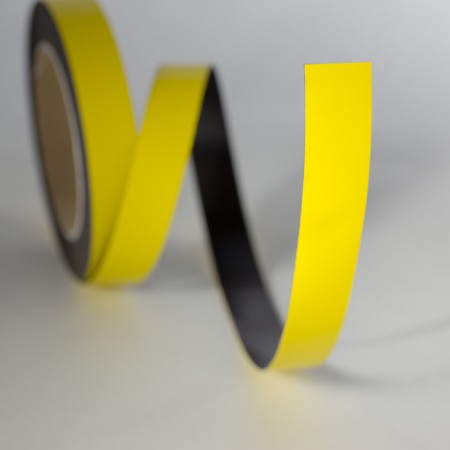Benzi magnetice - Bandă magnetică 20x0,6 mm galbenă