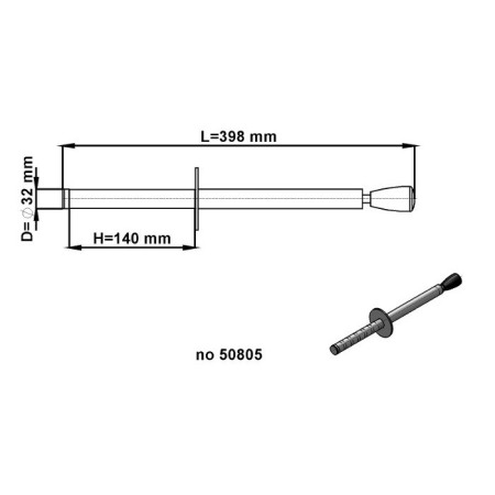 Bară magnetică de sortare de diam. 30 mm [1]