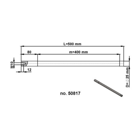 Bară magnetică - NdFeB diam.25 x 500 mm [1]