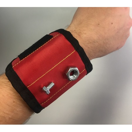 Accesorii pentru meseriași - Brățară magnetică pentru încheietură roșie