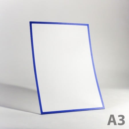 Buzunare magnetice - Buzunar magnetic A3 cu chenar albastru