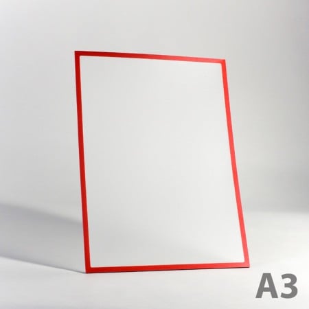 Buzunare magnetice - Buzunar magnetic A3 cu chenar roșu