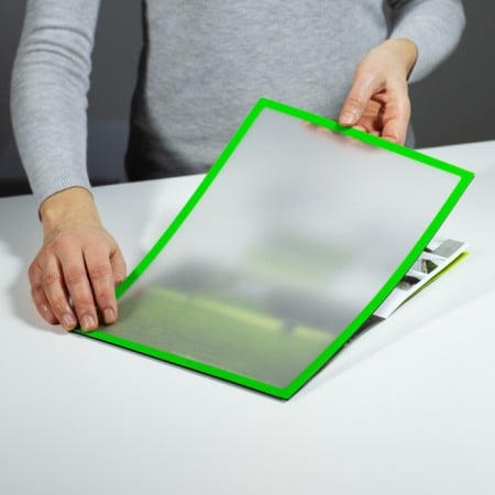 Buzunare magnetice - Buzunar magnetic A3 cu chenar verde