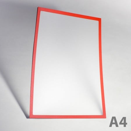 Buzunare magnetice - Buzunar magnetic A4 cu chenar roșu