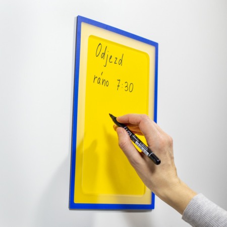 Buzunar magnetic A4 cu decupaj - albastru [1]