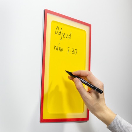 Buzunare magnetice - Buzunar magnetic A4 cu decupaj - roșu