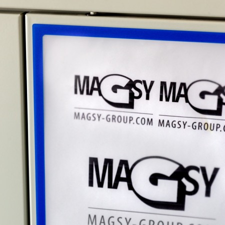 Buzunar magnetic A5 cu chenar albastru [4]