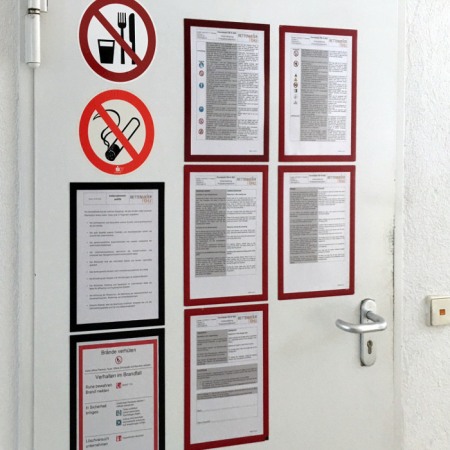 Buzunar magnetic pentru suprafața nemagnetică A4 roșu [1]