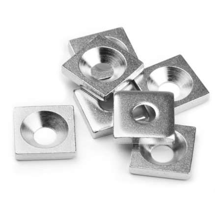 Contra piesă din oțel 15 x 15 x 3 mm cu gaură pentru șurub [2]