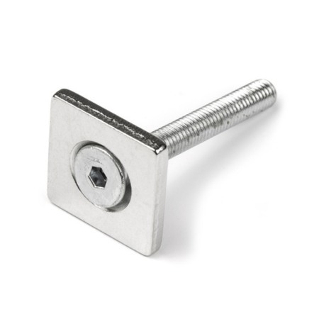 Contra piesă din oțel 20 x 20 x 3 mm cu gaură pentru șurub [1]