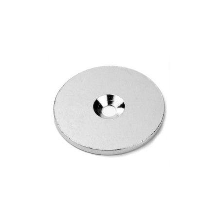 Accesorii pentru magneți - Contra piesă din oțel diam. 42 s 3 mm cu gaură pentru șurub