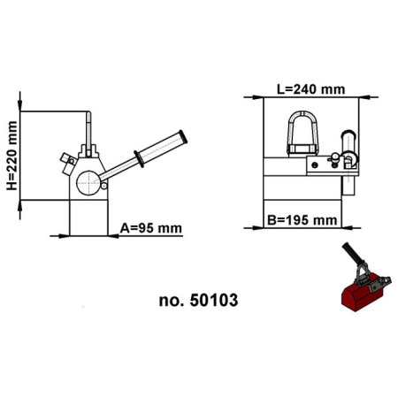 Dipozitiv magnetic de ridicat sarcini BM-B300 [2]