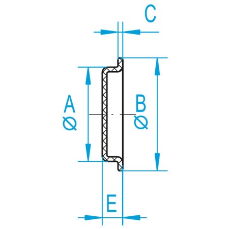 Dop de silicon JACOB DN 250 - alb [1]