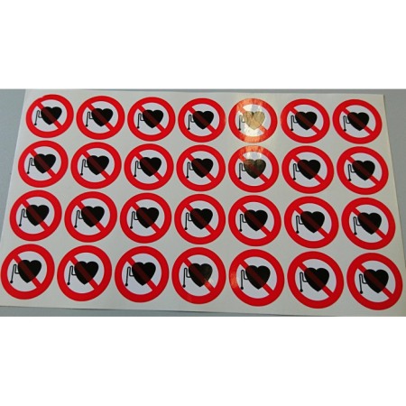 Etichetă adezivă „Atenție stimulator cardiac” [2]