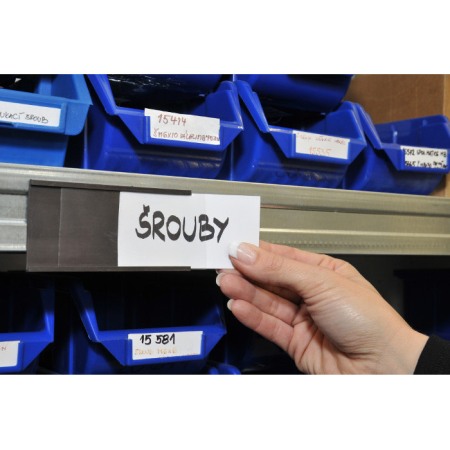 Etichete magnetice latimea 20 mm (profil C + bandă hârtie + folie PVC) [2]