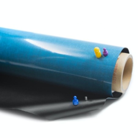 Folie de tablă magnetică acoperită, autoadezivă neagră pentru cretă, marker, 120 cm lățime, metraj [2]