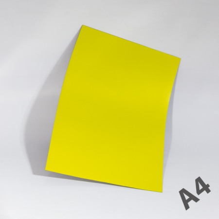 Folii magnetice în format A3, A4,... - Folie magnetică A4 (297x210 mm), galben grosime 0,7 mm