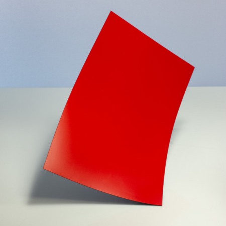 Folii magnetice - Folie magnetică A4 (297x210 mm)  roșie grosime 1 mm