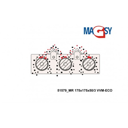 Grilă magnetică MR 175x175x50/3 VVM ECO [1]