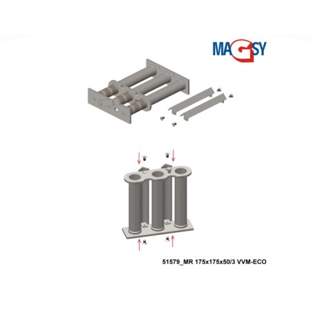 Grilă magnetică MR 175x175x50/3 VVM ECO [2]