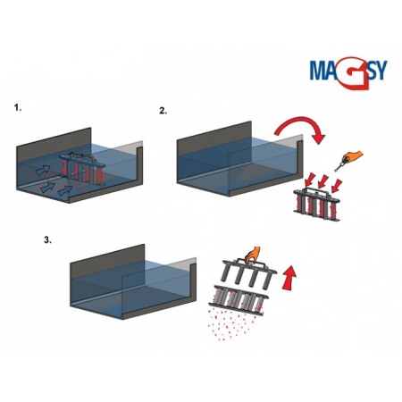 Grilă magnetică MR 390x140x50/4 F [1]