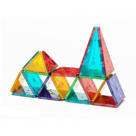 Joc de construcție magnetic Magna-Tiles 100 piese, transparent [2]